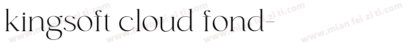 kingsoft cloud fond字体转换